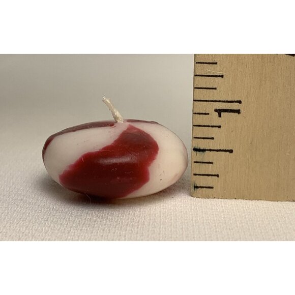 Christmas-Themed Floating Candle Set of 9: Holly Leaves Peppermints Ornaments - Picture 10 of 12